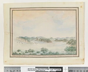Opp. p. 123. View in Port Jackson from the South Head leading up to Sydney