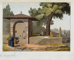 Oratory dedicated to prayer in Muslim countries - in ' The old and modern costume' by Ferrario, ed Milan Oratory dedicated to prayer in Muslim countries - in ' The old and modern costume' by Ferrario, ed Milan