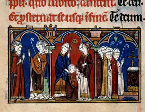 Order of the Consecration and Coronation of the Kings of France: the king takes an oath before the eveque Order of the Consecration and Coronation of the Kings of France: the king takes an oath before the eveque