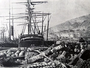 Balaclava, Crimea Collection: The Ordnance Wharf, Balaclava, 1855 (b / w photo)
