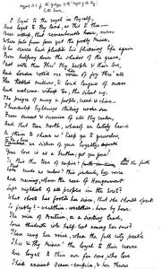 Original manuscript of the Epilogue to the Idylls of the King Original manuscript of the Epilogue to the Idylls of the King