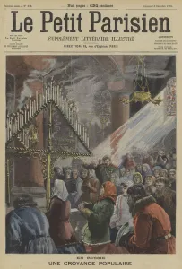 Orthodox Christian worship in Russia (colour litho) Orthodox Christian worship in Russia (colour litho)