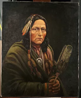 Bernard John Partridge Gallery: Osage man, Bro-Ga-Hee-Ge (oil on canvas)