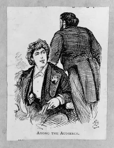 Oscar Wilde (1854-1900) Among the Audience (engraving) Oscar Wilde (1854-1900) Among the Audience (engraving)
