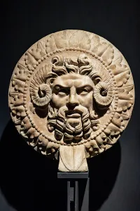 Zeus Gallery: Oscillum with Jupiter's head, 2nd century AD (marble)
