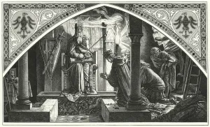 Otto III at the grave of Charlemagne (engraving) Otto III at the grave of Charlemagne (engraving)