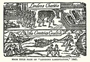 Medical Science Gallery: Outbreak of the plague in London, 1641 (woodcut)