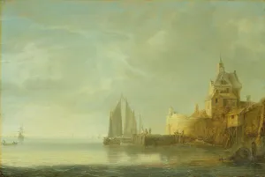 Outside Rotterdam (oil on panel)