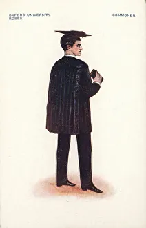 Oxford University robes - Commoner (colour litho) Oxford University robes - Commoner (colour litho)