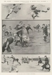 Rugby Union Gallery: The Oxford v Cambridge Football-Match at Queens Club, 11 December (engraving)