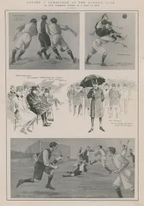 Oxford versus Cambridge at the Queen's Club (engraving) Oxford versus Cambridge at the Queen's Club (engraving)