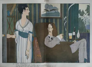 The pacifist husband, illustration from La Baionnette The pacifist husband, illustration from La Baionnette