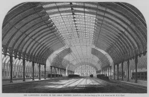 The Paddington Station of the Great Western Railway (engraving) The Paddington Station of the Great Western Railway (engraving)