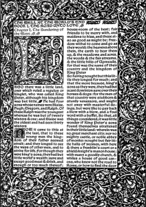 Front Page of Chapter I, taken from The Well at Worlds End by William Morris Front Page of Chapter I, taken from The Well at Worlds End by William Morris