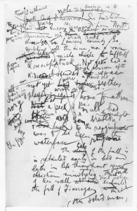 Page from the Finnegan's Wake notebooks, c.1922-39 (pencil on paper) Page from the Finnegan's Wake notebooks, c.1922-39 (pencil on paper)