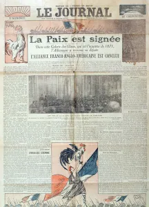 Front Page of Le Journal celebrating the signing of The Treaty of Versailles Front Page of Le Journal celebrating the signing of The Treaty of Versailles