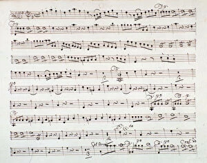 Page of musical score of Symphony in F major by Johann Franz Sterkel