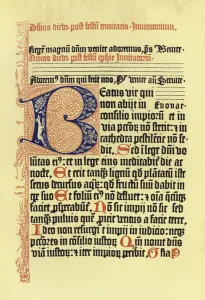 Page from the Psalmorum Codex (colour litho) Page from the Psalmorum Codex (colour litho)