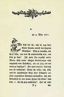 Page from The Sorrows of the Young Werther, 1775 (litho) Page from The Sorrows of the Young Werther, 1775 (litho)