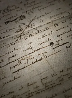 Two pages of revisions to the Principia Mathematica, 1694 (ink on paper) Two pages of revisions to the Principia Mathematica, 1694 (ink on paper)
