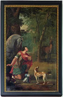 Conversion Gallery: Painting 'Conversion H. Hubertus', 19th century (painting)