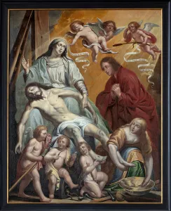 Painting, Pieta, Flemish school, 17th century Painting, Pieta, Flemish school, 17th century