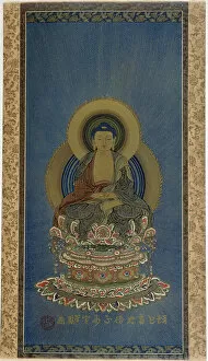 Painting on silk - AMITABHA divinite Boudhist