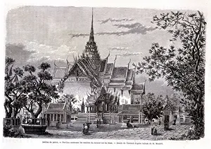 Palace garden. Pavilion containing the ashes of the last king of Siam Palace garden. Pavilion containing the ashes of the last king of Siam