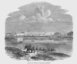 Palace of Shuja Ud Dowlah, Lucknow (engraving) Palace of Shuja Ud Dowlah, Lucknow (engraving)
