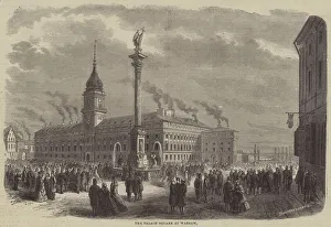 Godefroy Durand Gallery: The Palace Square at Warsaw (engraving)