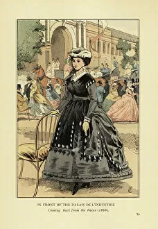 Anthony van (after) Dyck Collection: In front of the Palais de l'Industrie, coming back from the races in 1866, 1898 (litho)
