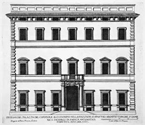 Palazzo of Cardinal Alesandrino, Piazza SS Apostoli, Rome, from Palazzi di Roma Palazzo of Cardinal Alesandrino, Piazza SS Apostoli, Rome, from Palazzi di Roma