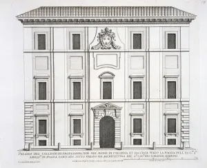 Palazzo del Collegio de Propaganda Fide, from Palazzi di Roma, part II Palazzo del Collegio de Propaganda Fide, from Palazzi di Roma, part II