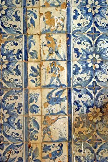 Azulejos Gallery: Panel depicting hunting scenes, Tarouca, Portugal (ceramic tiles)