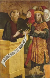Panel of the former high altarpiece of the Church of Saint Peter and Saint Paul in Csiksomlyo, c Panel of the former high altarpiece of the Church of Saint Peter and Saint Paul in Csiksomlyo, c