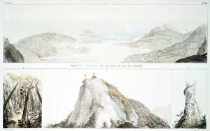 Images Dated 19th June 2013: Panorama of the Bay of Rio de Janeiro (hand-coloured litho)