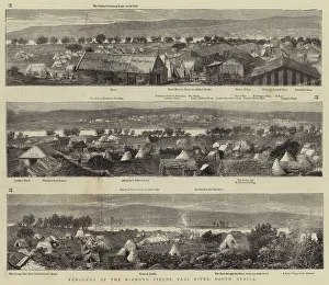 Panorama of the Diamond Fields, Vaal River, South Africa (engraving) Panorama of the Diamond Fields, Vaal River, South Africa (engraving)