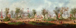 Whole Window Collection: Panoramic view of the 1867 Universal Exhibition in Paris, 1867 (oil on canvas)