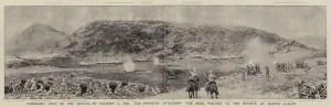 Panoramic View of the Battle on 21 October 1899, the Infantry attacking the Boer Position Panoramic View of the Battle on 21 October 1899, the Infantry attacking the Boer Position