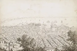 A Panoramic View of Naples (pen and brown ink) A Panoramic View of Naples (pen and brown ink)