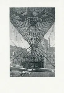 Panoramic Viewing Platform using a Hot Air Balloon, pub. c.1880 (b/w engraving) Panoramic Viewing Platform using a Hot Air Balloon, pub. c.1880 (b/w engraving)