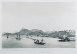 Nine panoramic views of Rio de Janeiro: As Prais St. Luzia a Gloria, 1862 (litho) Nine panoramic views of Rio de Janeiro: As Prais St. Luzia a Gloria, 1862 (litho)
