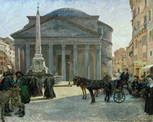 City Scene Gallery: From Pantheon square in Rome, 1904