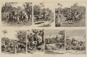 High Road Gallery: A Paper Chase in Calcutta, India (engraving)