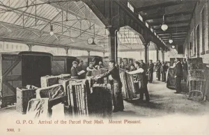 Parcel Post Mail, Mount Pleasant, London (b/w photo) Parcel Post Mail, Mount Pleasant, London (b/w photo)