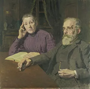The Parents of the Artist (oil on canvas)
