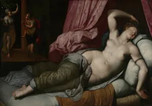 Paris Being Admitted to the Bedchamber of Helen, c.1585-90 (oil on canvas) Paris Being Admitted to the Bedchamber of Helen, c.1585-90 (oil on canvas)