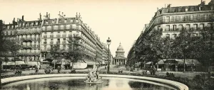 Paris, Le Pantheon et la rue Soufflot, Pantheon and Soufflot Street (b/w photo) Paris, Le Pantheon et la rue Soufflot, Pantheon and Soufflot Street (b/w photo)