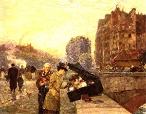 Paris, the Quai St Michel, c.1888 (oil on canvas)