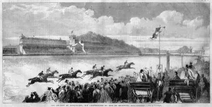 Paris, race at the Longchamps racecourse at the Bois de Boulogne Paris, race at the Longchamps racecourse at the Bois de Boulogne